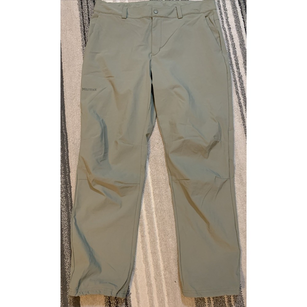 Marmot Scree Pants Mens 36X30 Beige Hiking‎ Outdoor Stretch Nylon Vetiver Golf